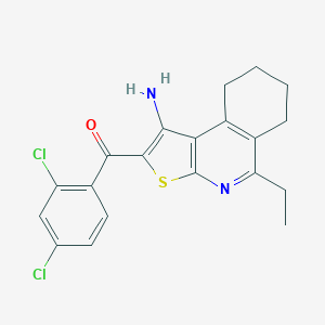 (1-Amino-5-ethyl-6,7,8,9-tetrahydrothieno[2,3-c]isoquinolin-2-yl)(2,4-dichlorophenyl)methanone