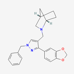 molecular formula C24H25N3O2 B3804874 (1S*,4S*)-2-{[3-(1,3-benzodioxol-5-yl)-1-benzyl-1H-pyrazol-4-yl]methyl}-2-azabicyclo[2.2.1]heptane 