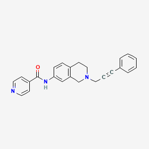 N-[2-(3-phenyl-2-propyn-1-yl)-1,2,3,4-tetrahydro-7-isoquinolinyl]isonicotinamide