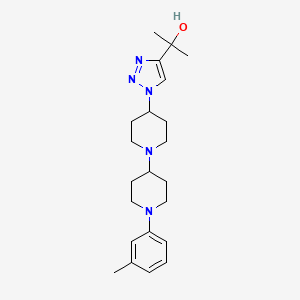 molecular formula C22H33N5O B3804898 2-{1-[1'-(3-methylphenyl)-1,4'-bipiperidin-4-yl]-1H-1,2,3-triazol-4-yl}-2-propanol trifluoroacetate (salt) 