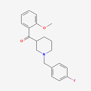 molecular formula C20H22FNO2 B3804920 [1-(4-fluorobenzyl)-3-piperidinyl](2-methoxyphenyl)methanone 