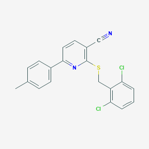 2-[(2,6-Dichlorobenzyl)sulfanyl]-6-(4-methylphenyl)nicotinonitrile