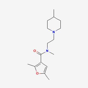 molecular formula C16H26N2O2 B3804942 N,2,5-trimethyl-N-[2-(4-methyl-1-piperidinyl)ethyl]-3-furamide trifluoroacetate 