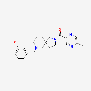 molecular formula C22H28N4O2 B3804950 7-(3-methoxybenzyl)-2-[(5-methyl-2-pyrazinyl)carbonyl]-2,7-diazaspiro[4.5]decane 