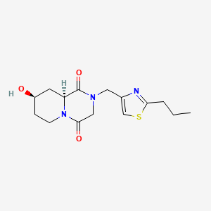 (8R*,9aS*)-8-hydroxy-2-[(2-propyl-1,3-thiazol-4-yl)methyl]tetrahydro-2H-pyrido[1,2-a]pyrazine-1,4(3H,6H)-dione