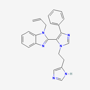 molecular formula C24H22N6 B3804967 1-allyl-2-{1-[2-(1H-imidazol-4-yl)ethyl]-4-phenyl-1H-imidazol-5-yl}-1H-benzimidazole 