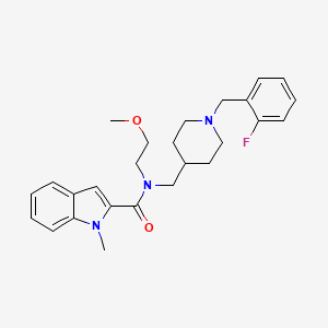 molecular formula C26H32FN3O2 B3805054 N-{[1-(2-fluorobenzyl)-4-piperidinyl]methyl}-N-(2-methoxyethyl)-1-methyl-1H-indole-2-carboxamide 