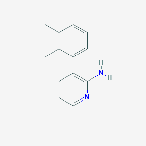 molecular formula C14H16N2 B3805069 3-(2,3-dimethylphenyl)-6-methyl-2-pyridinamine 