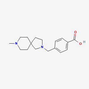 molecular formula C17H24N2O2 B3805072 4-[(8-methyl-2,8-diazaspiro[4.5]dec-2-yl)methyl]benzoic acid 