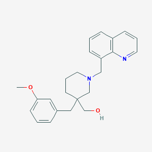 molecular formula C24H28N2O2 B3805085 [3-(3-methoxybenzyl)-1-(8-quinolinylmethyl)-3-piperidinyl]methanol 