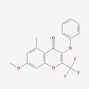 7-methoxy-5-methyl-3-phenoxy-2-(trifluoromethyl)-4H-chromen-4-one