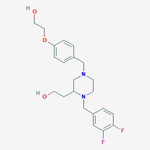 2-{1-(3,4-difluorobenzyl)-4-[4-(2-hydroxyethoxy)benzyl]-2-piperazinyl}ethanol