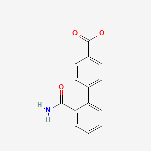 molecular formula C15H13NO3 B3805126 methyl 2'-(aminocarbonyl)biphenyl-4-carboxylate 