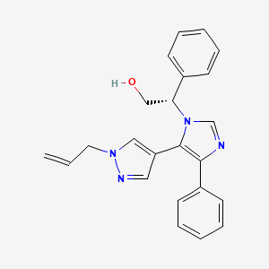 molecular formula C23H22N4O B3805142 (2S)-2-[5-(1-allyl-1H-pyrazol-4-yl)-4-phenyl-1H-imidazol-1-yl]-2-phenylethanol 