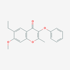 molecular formula C19H18O4 B380519 6-ethyl-7-methoxy-2-methyl-3-phenoxy-4H-chromen-4-one CAS No. 315232-80-5
