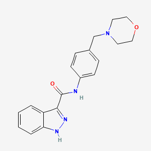 molecular formula C19H20N4O2 B3805218 N-[4-(4-morpholinylmethyl)phenyl]-1H-indazole-3-carboxamide trifluoroacetate 