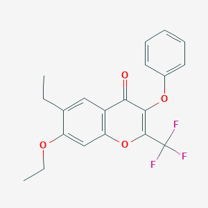 7-ethoxy-6-ethyl-3-phenoxy-2-(trifluoromethyl)-4H-chromen-4-one