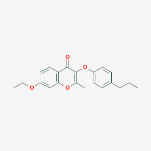 molecular formula C21H22O4 B380527 7-ethoxy-2-methyl-3-(4-propylphenoxy)-4H-chromen-4-one CAS No. 315233-02-4