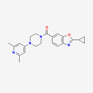 molecular formula C22H24N4O2 B3805277 2-cyclopropyl-6-{[4-(2,6-dimethyl-4-pyridinyl)-1-piperazinyl]carbonyl}-1,3-benzoxazole 