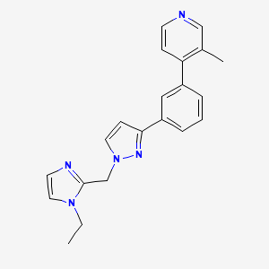 4-(3-{1-[(1-ethyl-1H-imidazol-2-yl)methyl]-1H-pyrazol-3-yl}phenyl)-3-methylpyridine