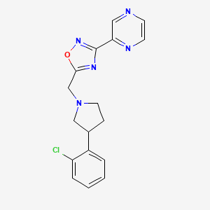 2-(5-{[3-(2-chlorophenyl)-1-pyrrolidinyl]methyl}-1,2,4-oxadiazol-3-yl)pyrazine