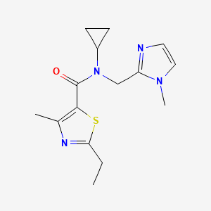 N-cyclopropyl-2-ethyl-4-methyl-N-[(1-methyl-1H-imidazol-2-yl)methyl]-1,3-thiazole-5-carboxamide