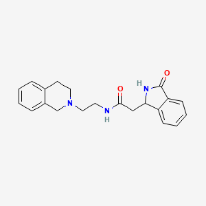 N-[2-(3,4-dihydroisoquinolin-2(1H)-yl)ethyl]-2-(3-oxo-2,3-dihydro-1H-isoindol-1-yl)acetamide