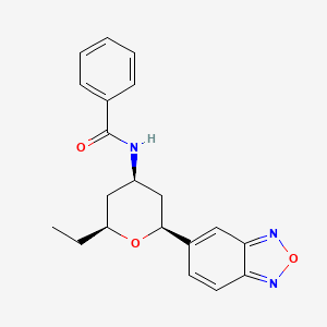molecular formula C20H21N3O3 B3805343 N-[(2S*,4R*,6S*)-2-(2,1,3-benzoxadiazol-5-yl)-6-ethyltetrahydro-2H-pyran-4-yl]benzamide 