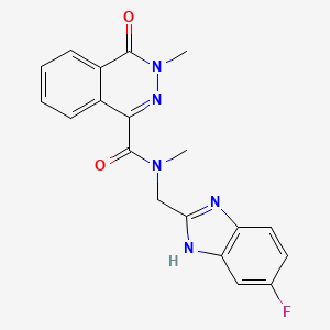 N-[(6-fluoro-1H-benzimidazol-2-yl)methyl]-N,3-dimethyl-4-oxo-3,4-dihydro-1-phthalazinecarboxamide trifluoroacetate