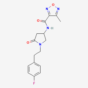 N-{1-[2-(4-fluorophenyl)ethyl]-5-oxo-3-pyrrolidinyl}-4-methyl-1,2,5-oxadiazole-3-carboxamide