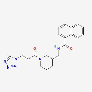 N-({1-[3-(1H-tetrazol-1-yl)propanoyl]-3-piperidinyl}methyl)-1-naphthamide