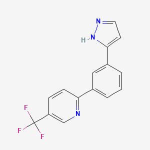 2-[3-(1H-pyrazol-3-yl)phenyl]-5-(trifluoromethyl)pyridine