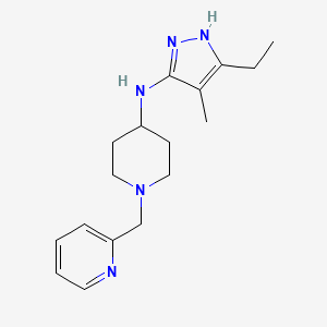 N-(3-ethyl-4-methyl-1H-pyrazol-5-yl)-1-(2-pyridinylmethyl)-4-piperidinamine bis(trifluoroacetate)