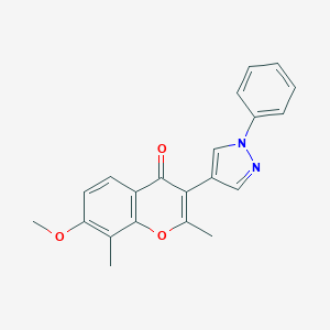 7-methoxy-2,8-dimethyl-3-(1-phenyl-1H-pyrazol-4-yl)-4H-chromen-4-one