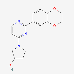 1-[2-(2,3-dihydro-1,4-benzodioxin-6-yl)pyrimidin-4-yl]pyrrolidin-3-ol