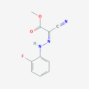 molecular formula C10H8FN3O2 B380542 Methyl cyano[(2-fluorophenyl)hydrazono]acetate 