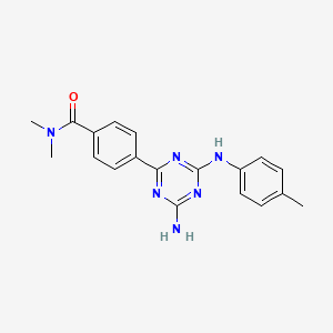 4-{4-amino-6-[(4-methylphenyl)amino]-1,3,5-triazin-2-yl}-N,N-dimethylbenzamide