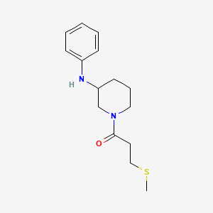 molecular formula C15H22N2OS B3805445 1-[3-(methylthio)propanoyl]-N-phenyl-3-piperidinamine 