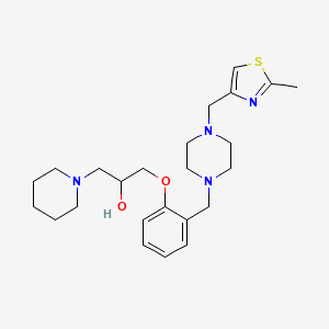 1-[2-({4-[(2-methyl-1,3-thiazol-4-yl)methyl]-1-piperazinyl}methyl)phenoxy]-3-(1-piperidinyl)-2-propanol