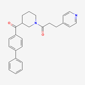 4-biphenylyl{1-[3-(4-pyridinyl)propanoyl]-3-piperidinyl}methanone