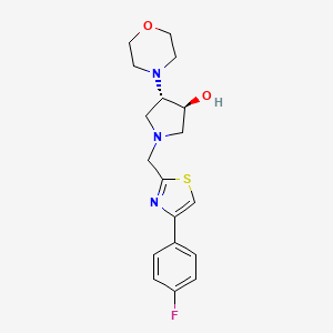 (3S*,4S*)-1-{[4-(4-fluorophenyl)-1,3-thiazol-2-yl]methyl}-4-(4-morpholinyl)-3-pyrrolidinol