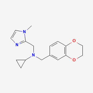 N-(2,3-dihydro-1,4-benzodioxin-6-ylmethyl)-N-[(1-methyl-1H-imidazol-2-yl)methyl]cyclopropanamine