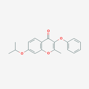 molecular formula C19H18O4 B380549 2-methyl-3-phenoxy-7-(propan-2-yloxy)-4H-chromen-4-one CAS No. 315233-35-3