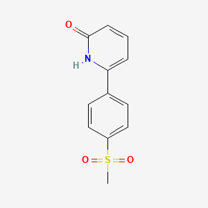 molecular formula C12H11NO3S B3805506 6-[4-(methylsulfonyl)phenyl]-2-pyridinol CAS No. 1125440-14-3
