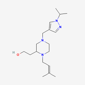 2-[4-[(1-isopropyl-1H-pyrazol-4-yl)methyl]-1-(3-methyl-2-buten-1-yl)-2-piperazinyl]ethanol