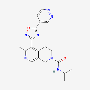 molecular formula C19H21N7O2 B3805520 N-isopropyl-6-methyl-5-[5-(4-pyridazinyl)-1,2,4-oxadiazol-3-yl]-3,4-dihydro-2,7-naphthyridine-2(1H)-carboxamide 