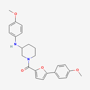 molecular formula C24H26N2O4 B3805533 N-(4-methoxyphenyl)-1-[5-(4-methoxyphenyl)-2-furoyl]-3-piperidinamine 