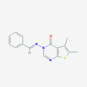 molecular formula C15H13N3OS B380554 3-(benzylideneamino)-5,6-dimethylthieno[2,3-d]pyrimidin-4(3H)-one 