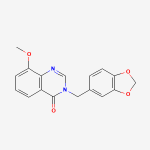 3-(1,3-benzodioxol-5-ylmethyl)-8-methoxyquinazolin-4(3H)-one