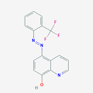 molecular formula C16H10F3N3O B380558 (5E)-5-[[2-(trifluoromethyl)phenyl]hydrazinylidene]quinolin-8-one 